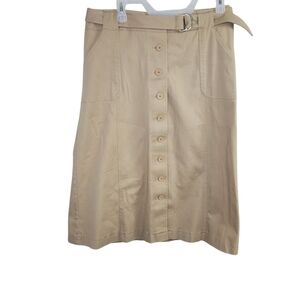 Croft and Barrow Tan Button-Front Women's Skirt size 12